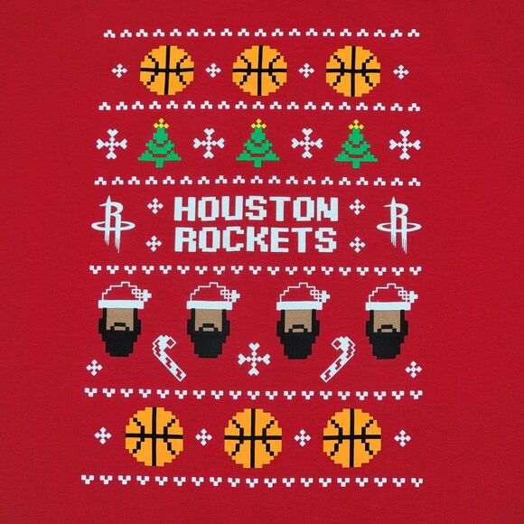 Houston Rockets SS 8-Bit Christmas Red Unisex Tee - Size 2XL - Picture 1 of 4
